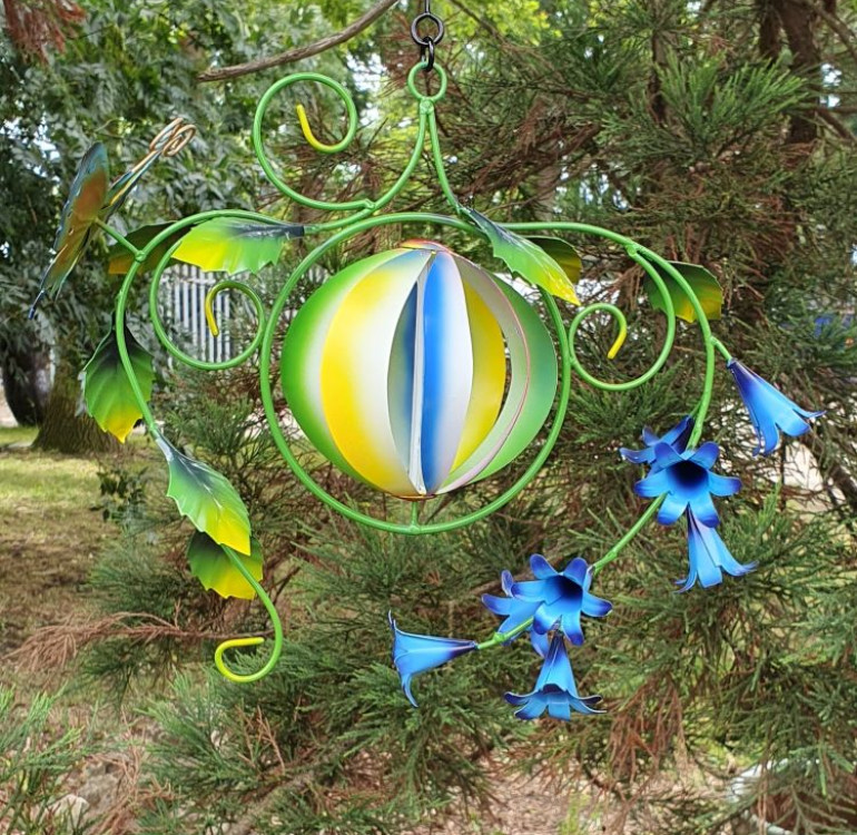 Bluebell Garden Wind Spinner